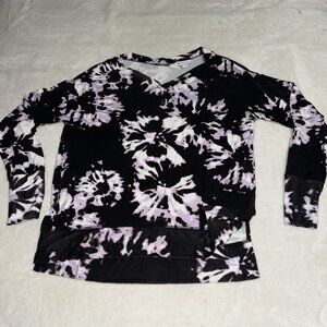 Women’s Athleta Coaster Luxe V-neck Printed Sweatshirt Size Large